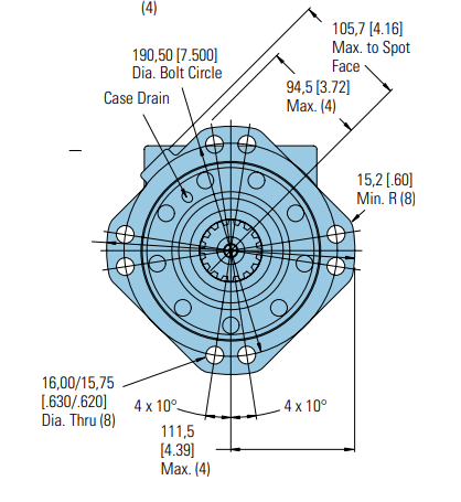 ADP60 Гидромотор героторный Eaton Char-Lynn 173-0020-002 ( ADP60C00AD300C0B ) для кормораздатчика KUHN SPV
