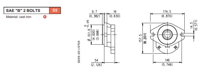 PLP30.43 Гидронасос шестеренный CASAPPA PLP30.43S0-04S5-LED/EB-N / 03590189