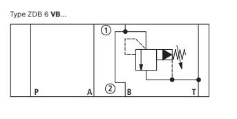 ZDB6 Клапан предохранительный / гидроклапан Hydronorma Rexroth ZDB 6 VB2-36/50V / 348529/9 
