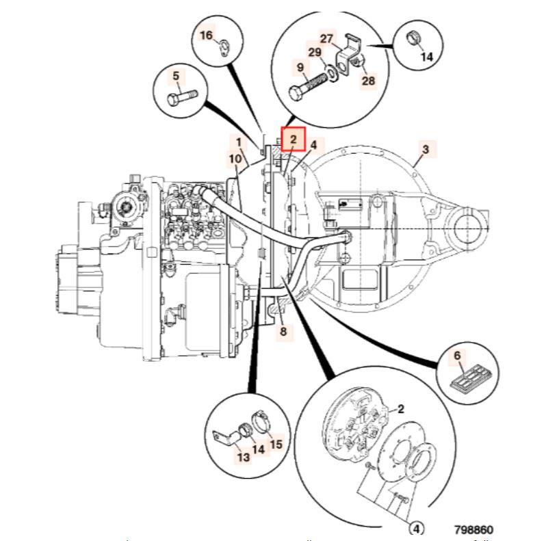 Гидротрансформатор JCB 04/500800, 04/500600, 04-500800, 04-500600, 04500800, 04500600 (311 011) для JCB 3CX, 4CX