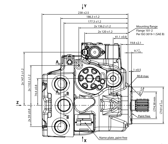 H1P045 Гидронасос аксиально-поршневой SAUER DANFOSS H1P045RAA8C1CE9FG5H1K35K35BP24P1NNNNNN ( 83007319 )