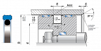 Уплотнение поршня PSO 130х109х8.1 Pur98+NBR ( PSO 1300 1090 081 CN )