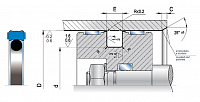 Уплотнение поршня PSO 35х27,5х3,2 Pur98+NBR ( PSO 0350 0275 032 CN )