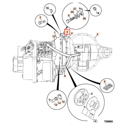 Гидротрансформатор JCB 04/500800, 04/500600, 04-500800, 04-500600, 04500800, 04500600 (311 011) для JCB 3CX, 4CX