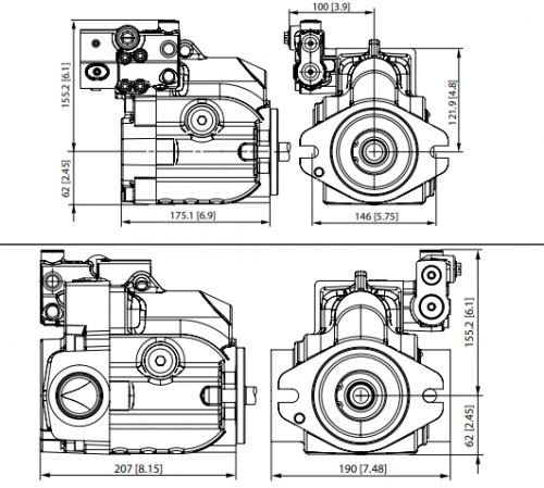 KRR045 Гидронасос аксиально-поршневой  SAUER DANFOSS KRR045DLS2414NNN3C3TKA6NKNBNNNNNN ( 83020973 )