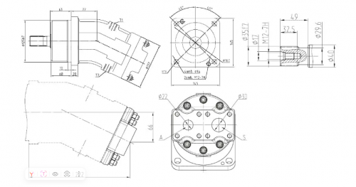 310 Гидронасос аксиально-поршневой  PSM-Hydraulics (ПСМ) 310.3.56.03.06 ( PBF10.4.56.03.06, МН56/32.3, 310.4.56.03.06 ) для АМКОДОР 322, АМКОДОР 325, АМКОДОР ТО-18Б, АМКОДОР ТО-18Б2, АМКОДОР ТО-18Д, АМКОДОР ТО-18К, АМКОДОР ТО-28